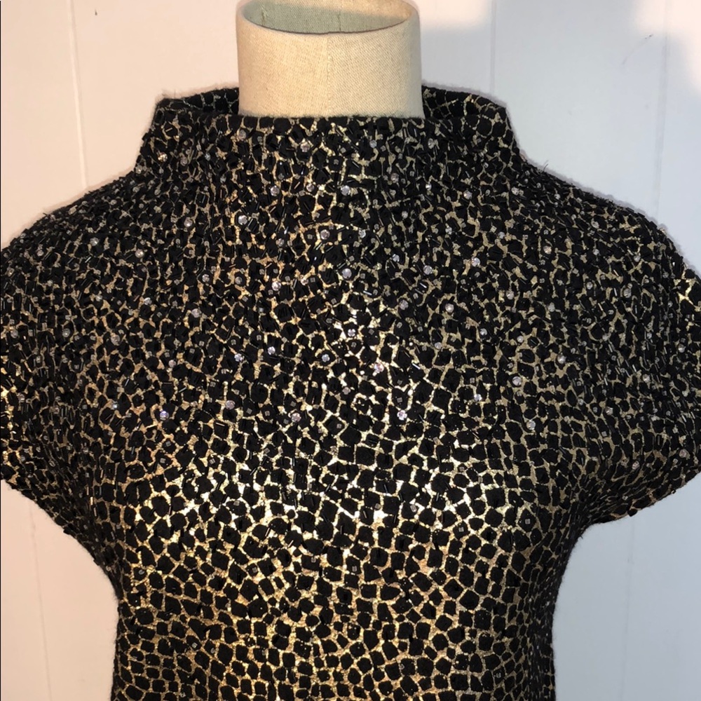 Elegant Black and Gold Women's Top - Picture 8 of 8